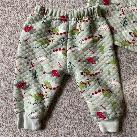 5/$25 Chick Pea Baby 3-Piece Christmas Dinosaur Outfit Set - Picture 3 of 5